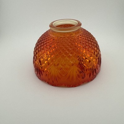 Vintage L.E. Smith Amberina Pineapple Fairy Lamp - SHADE ONLY | eBay
