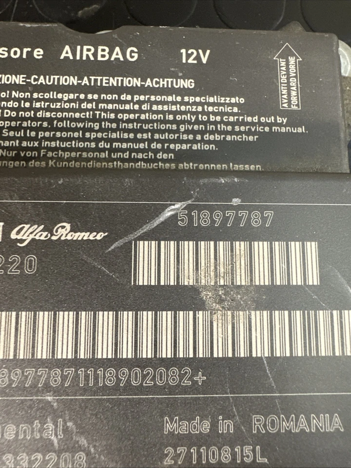 CENTRALINA AIBAG FIAT PUNTO EVO 2008-2015   - Immagine 4 di 4