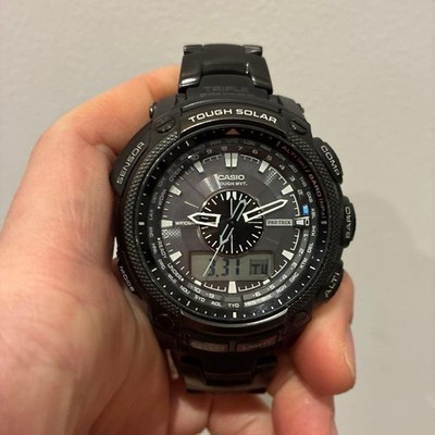 PROTREK PRW 5000YT Radio Solar Metal Band Black