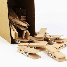 40 Mollette Grandi in Legno, 7,2 Cm Di Lunghezza, 1,8 Cm Di Larghezza, Robuste E