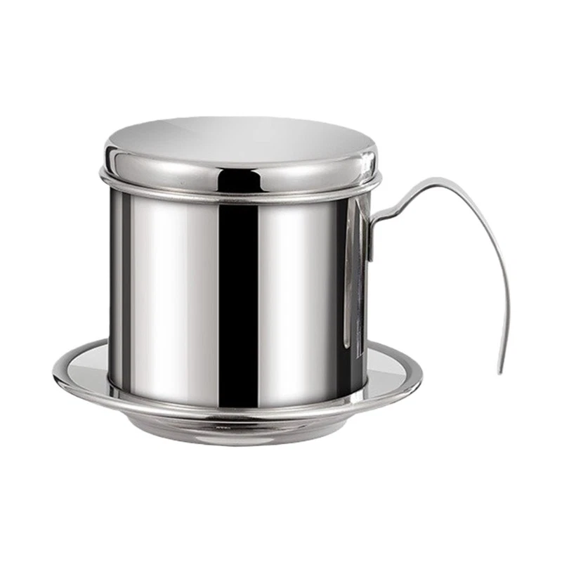 Cafetera profesional a prueba de herrumbre construcción de metal herramienta goteadora de café Foto 3 de 4