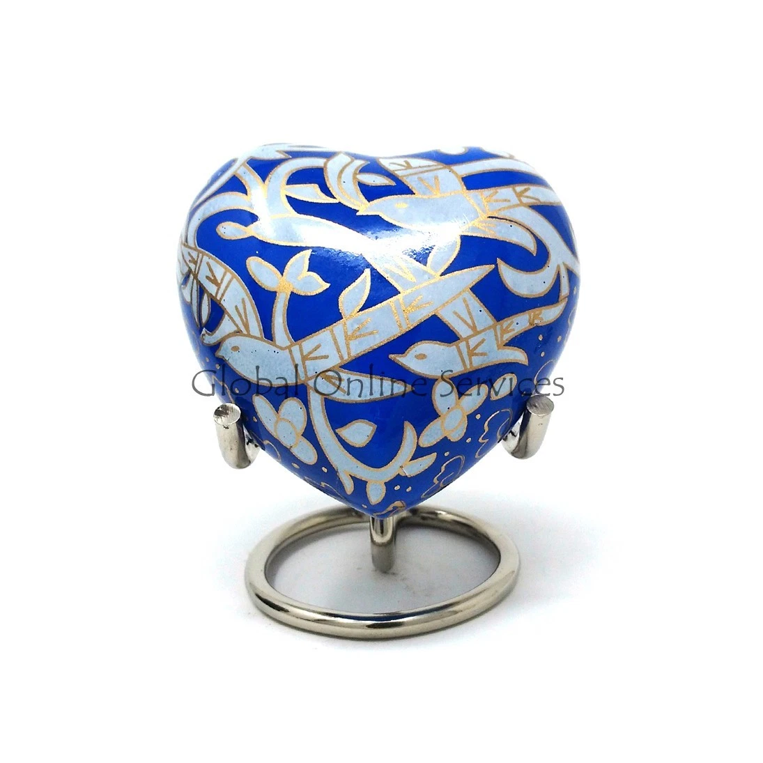 Beautiful Small Flying Bird Heart Keepsake Urn For Ashes