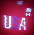 Under Armour T-shirt size YOUTH XL. Heat gear  Short sleeve USA theme ,CrewnecK — photo 2