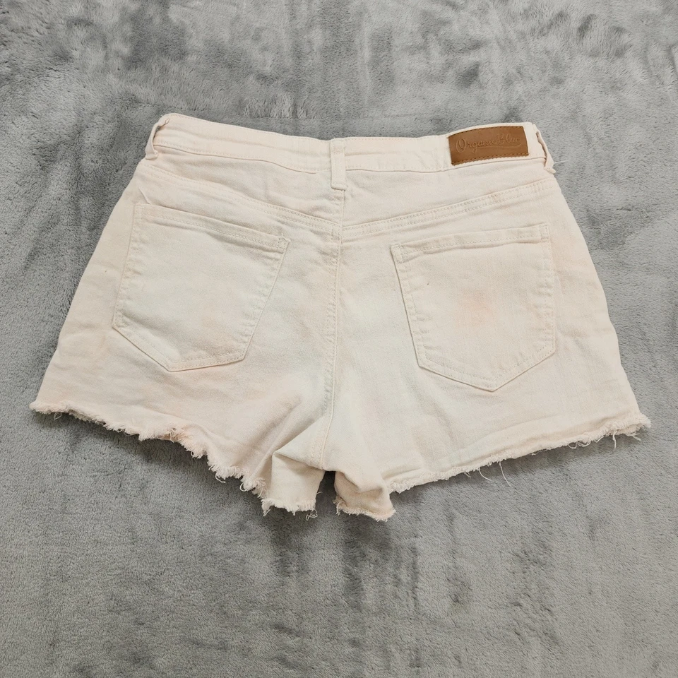 Organic Blue Shorts Womens 9/29 Pink Tie Dye Cutoff Mid Rise Stretch Denim - Image 2 of 4