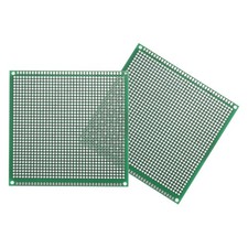 2Pcs Breadboard Solderable Board 100mm x 100mm Green Circuit PCB Board