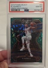 2019-20 Panini Select - Concourse RJ Barrett #21 Green Disco Prizm /5 (RC)