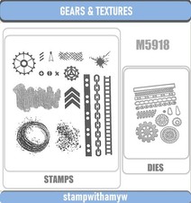GEARS  TEXTURES Cutting Dies  Stamps Scrapbook DIY Greeting Card Handmade