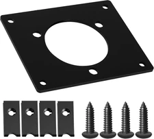 Golf Cart Charging Port Adapter Plate with Screws and Washers, Compatible with E
