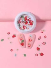 1box Strawberry Pattern Nail Art Decoration Nail Art Charms Manicure Decoration