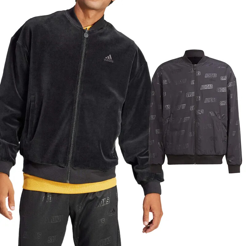 adidas Originals Men's Embossed Reversible Velour Jacket adidas Originals Men's Embossed Reversible Velour Jacket