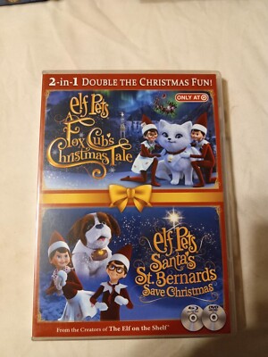 Elf On The Shelf Pets Fox Cubs Christmas Tale & Santa s St Bernards Dvd bluray