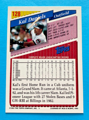 1993 Topps Baseball Card #1-#199. Pick what you need to complete your set. - Picture 217 of 337