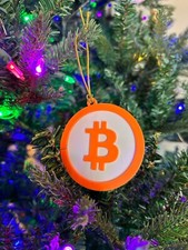Bitcoin Christmas Ornament - 2 Custom Colors - 3D Printed