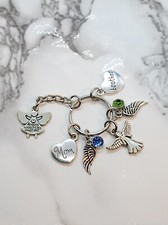 "Angels watching over me" Memorial Keyring - Sympathy Funeral Gift