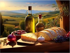 Tile Mural Still Life Rustic Country Breakfast Kitchen Backsplash Marble Ceramic
