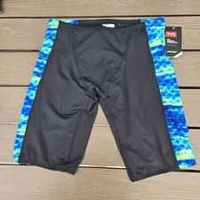 TYR Durafast Lite Castaway Drawstring Blue/Green/black Swim Jammer Size 32 New