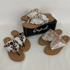 Rhinestone Flip Flops Women's Slippers Flats Sandals 37-41 Black / Gold / Silver