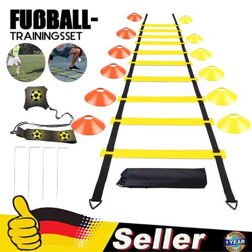 6m Profi Koordinationsleiter Trainingsleiter Fußball Agility Sportler mit Tasche - Bild 2 von 14