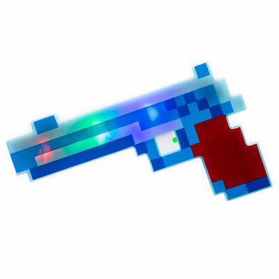 LED Flashing Diamond Pixel Gun with Battle Sounds