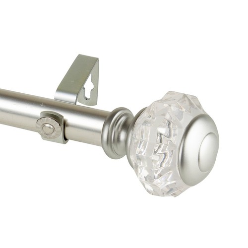 Adriana 1" Curtain Rod Adjustable Drapery Rod 28-240" (5 sizes, 4 colors) - Picture 4 of 5