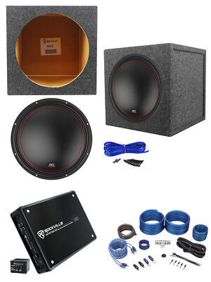 MTX 5512-22 12'' 800w Subwoofer+Sealed Sub Box Enclosure+Mono Amplifier+Amp Kit