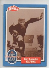 1988 Swell HALL OF FAME Football Greats #33 Tony Canadeo-Green Bay Packers