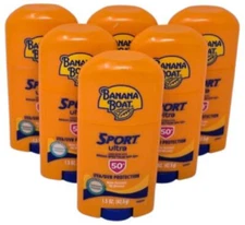 Banana Boat SPF 50 Ultra Sport Broad Spectrum Stick 1.5 oz (uncarded 6 Pk) 10/26