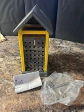 JC’s Wildlife MASON BEE House Yellow Composite Board Poly Lumber & Pine Rot-Free