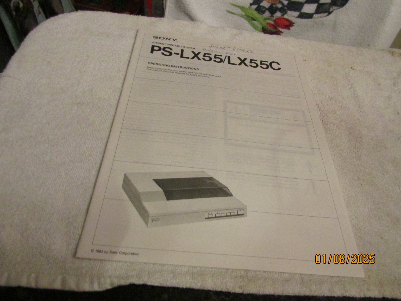 OEM Sony Turntable PS-LX66 LX55C Operating Instructions & Paperwork 1984