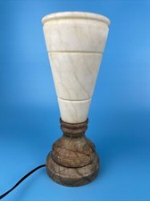 Alabaster Tischlampe Kelchform, groß, Vintage