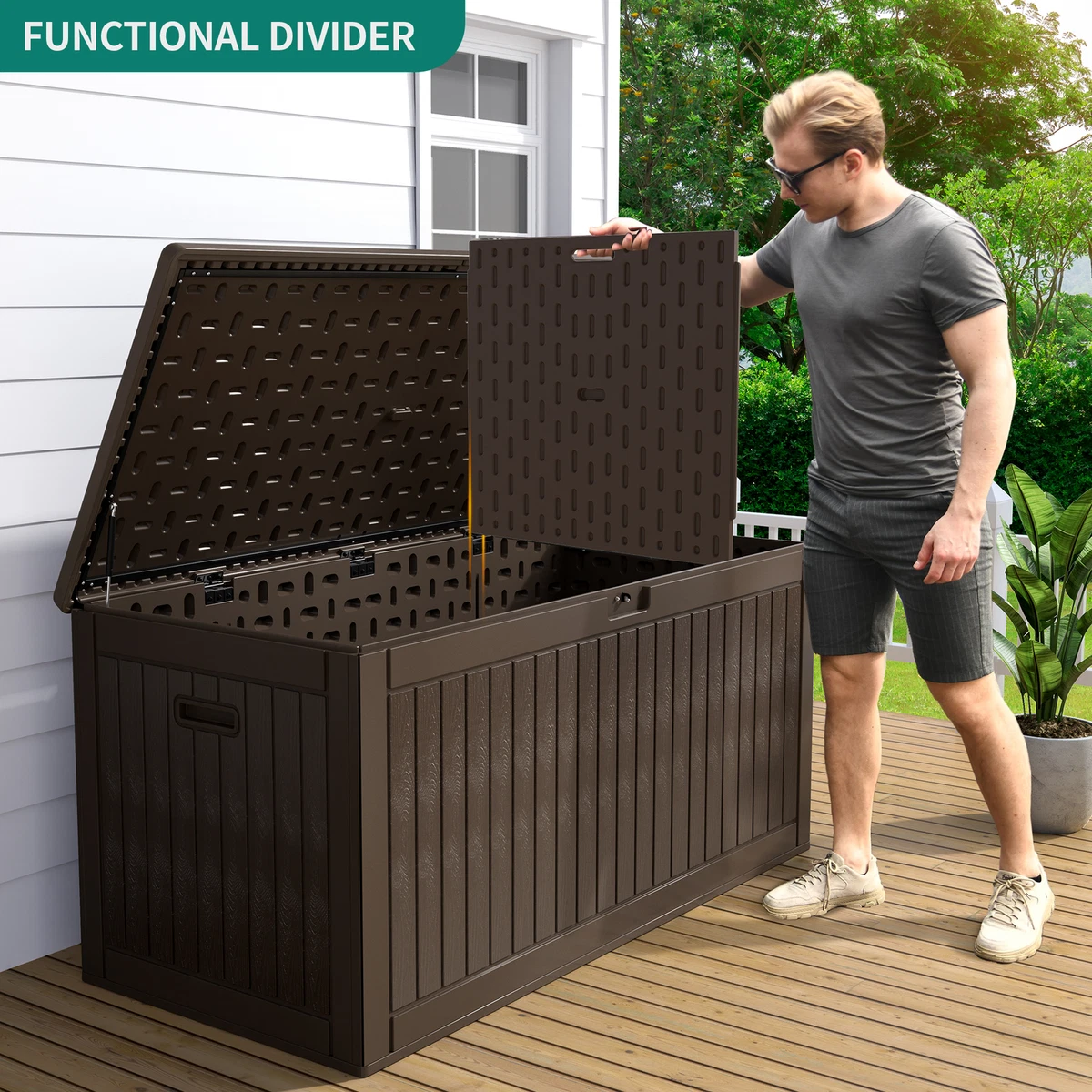 VEVOR VEVOR Outdoor Storage Box Patio Deck Box 150 Gallon, 49 OFF