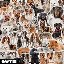 50pcs Dog Breed Stickers of Adorable Dog Stickers.