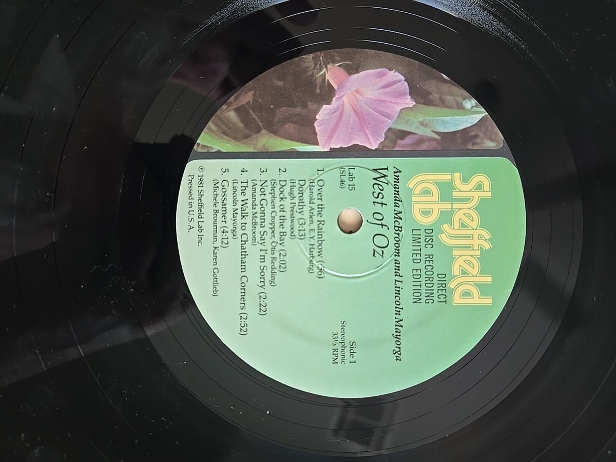 Amanda McBroom West Of Oz Sheffield Lab 15 Direct-to-Disc LP +