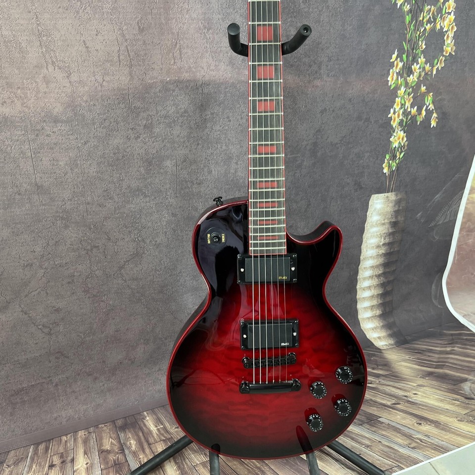 Customized LP Red Widow 2015 Electric Guitar Black Accessories EMG
