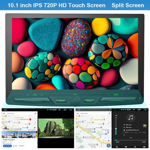 1DIN Rotatable 10.1'' Touch Screen Car Stereo Radio CarPlay In-Dash 4+64G 8 Core - Picture 5 of 15