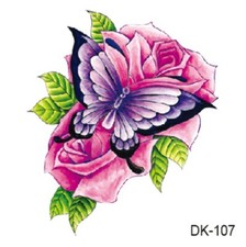 Stocking Stuffing Ideas temporary tattoo rose flower butterfly
