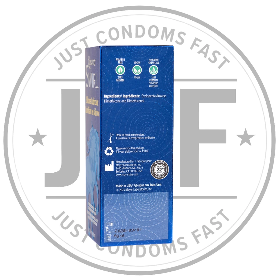 Lubricante de silicona SMOOTH Kimono Swirl botella de 3,4 oz | DIRECTAMENTE DEL FABRICANTE Foto 4 de 4