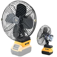 Portable Workshop Desk Fan Jobsite Fan For Dewalt 20V Battery Cordless