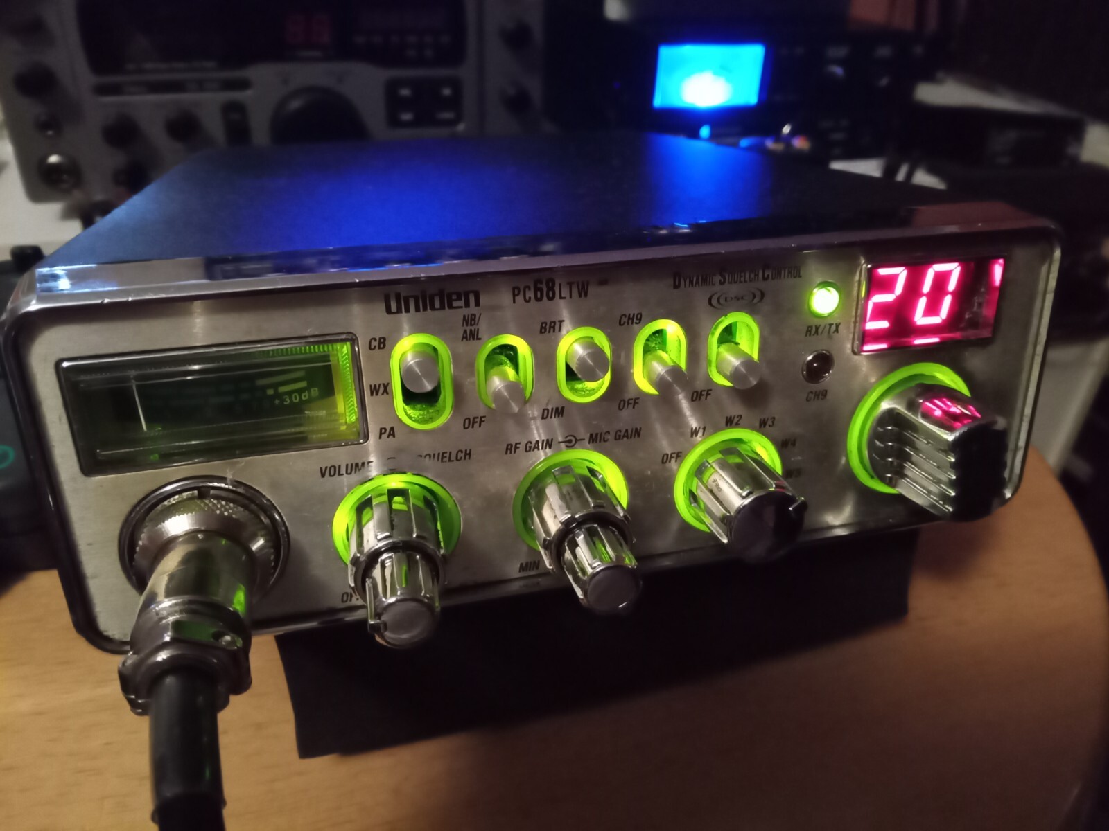 Uniden PC68 LTW Weather CB Radio Modified w Astatic Microphone and