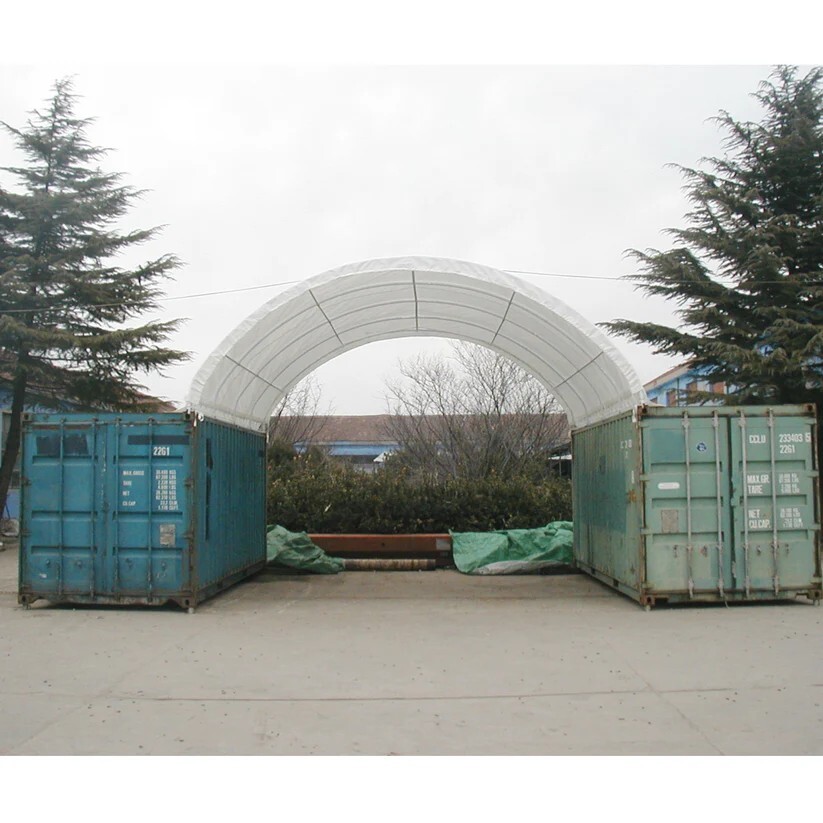 Container Shade Box 20x40 Container Shelter Canopy 11oz PE Fabric Conex Cover Container ...