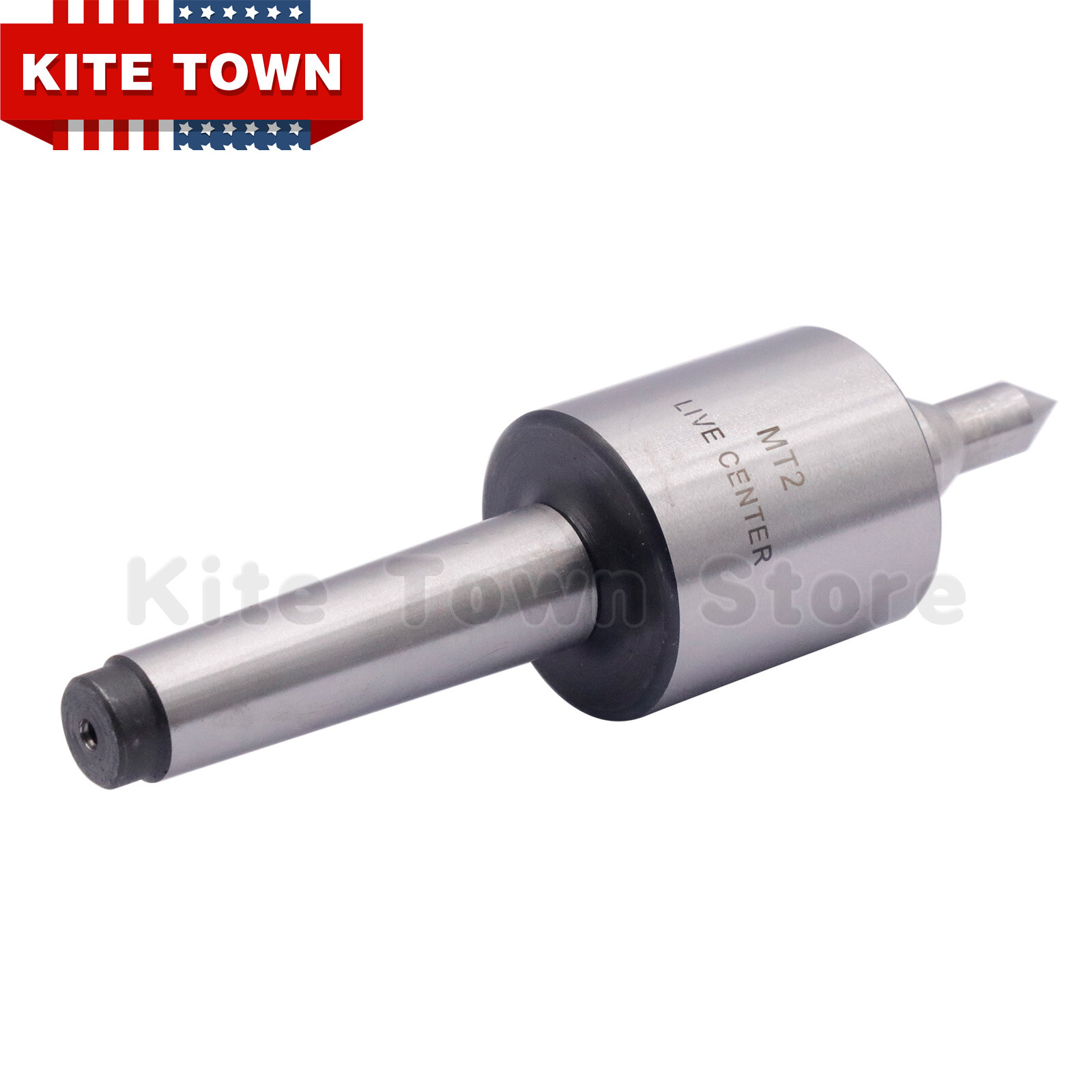 MT2 Live Center - Morse Taper 2 Lathe Tool, 0.0002" Precision, 60 Degree Angle