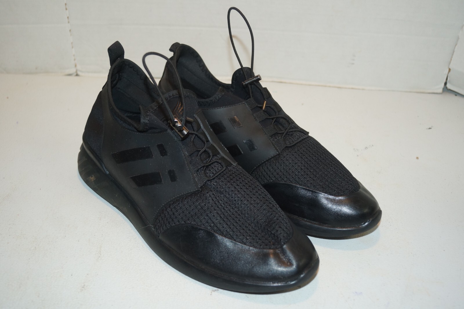 SAOLA Scarpe sneakers da uomo alla moda casual taglia 9 5 nere traspiranti