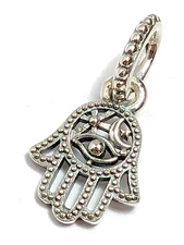 Authentic Pandora Charm, Protective Hamsa Hand Dangle,  #799144C00