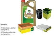 INSPEKTIONSKIT FILTER CASTROL 5L ÖL 5W30 für VW Caddy II Kasten 9K9A 1.9 SDI
