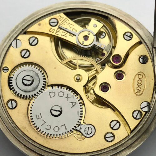 Rare Big Swiss ANTIQUE Mens Marriage Luxury Wristwatch DOXA with Enamel Dial - Picture 14 of 18