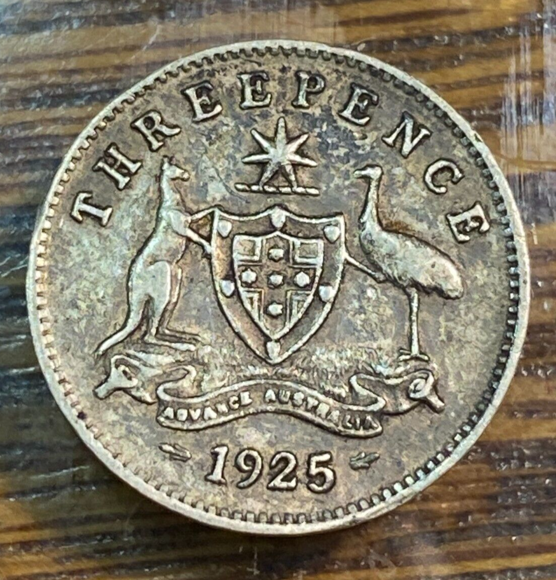 1925 Australia 3 Pence Nice Original VF/XF ($45 in XF) CHN | eBay