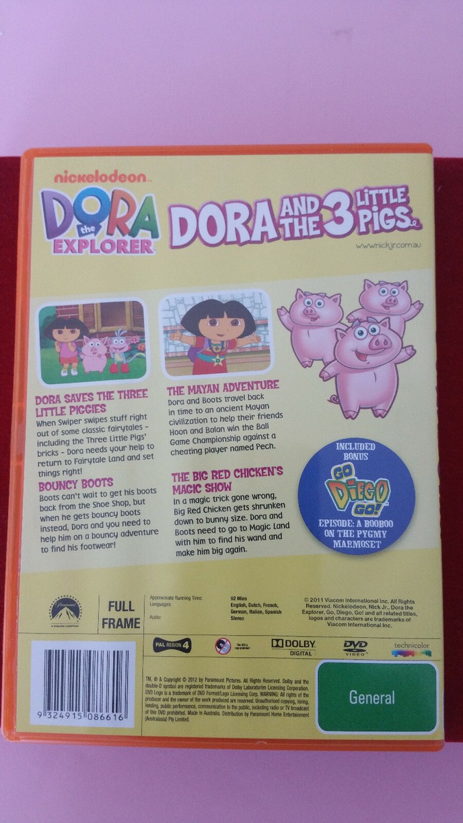 Dora and the 3 Little Pigs DVD / Explorer Nickelodeon