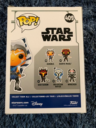 AHSOKA Funko POP!Star Wars Clone Wars #409 Vinilo Bobble-head Disney Figura Nueva - Imagen 4 de 8