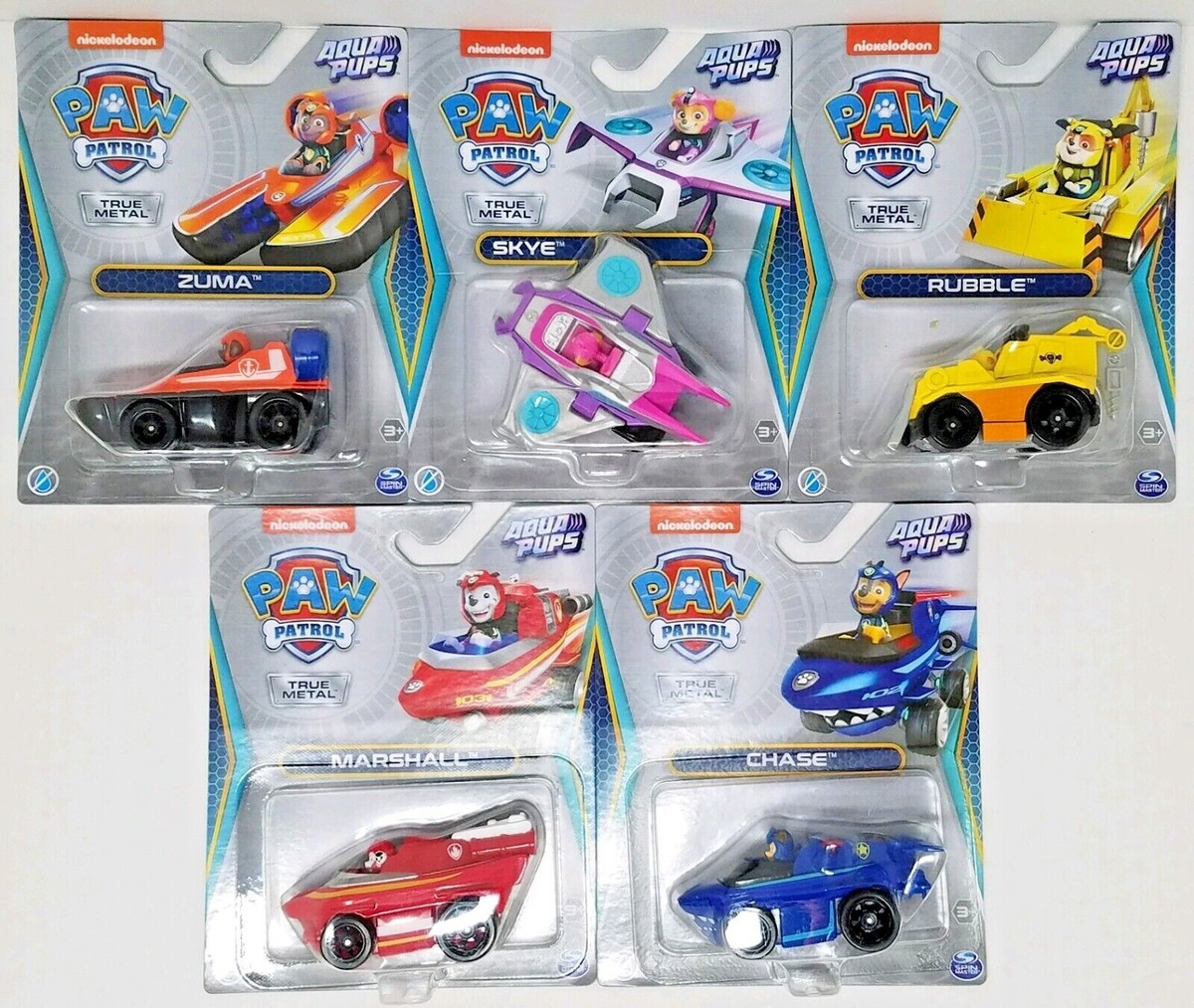 Paw Patrol AQUA PUPS Rescue True Metal Die-Cast Vehicle Car CHOOSE