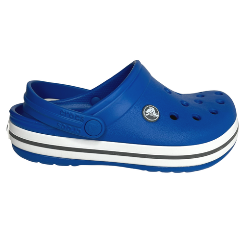 Crocs Youth Boys Crocband Slip on Clogs Size J3 Royal Blue/White Water ...